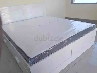 IKEA brimness queen 160×200cm bed with headboard+ 4 storage drawers underneath and with IKEA mattres
