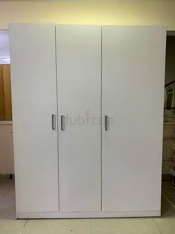 Stylish White Three-Door Wardrobe for Sale