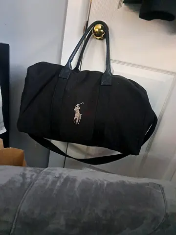 Stylish Black Polo Ralph Lauren Duffel Bag