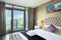 **"Luxurious 1-Bedroom with Stunning Waterfront &amp; Skyline Views"**