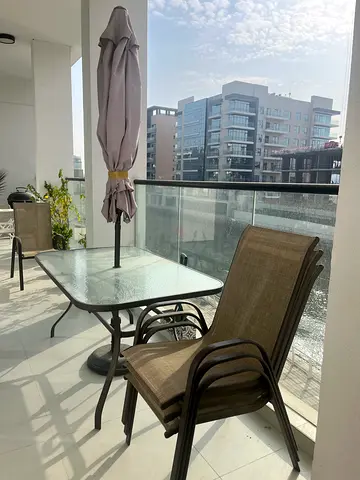 Outdoor dining table with chairs