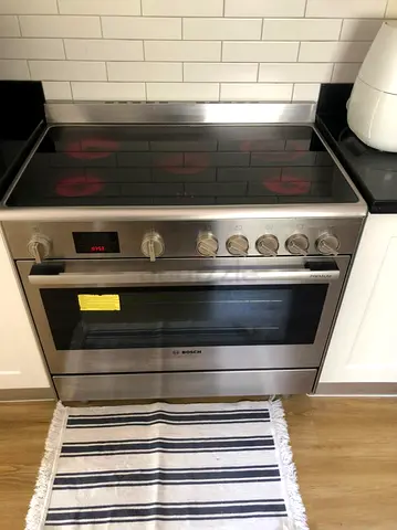 Bosch latest model series 6 full electric ceramic 5 hobs cooking range oven dual fan stove 90x60