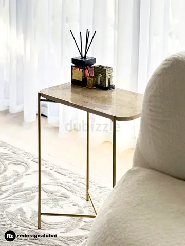 ZARA HOME TRAVERTINE SIDE TABLE or end table or nightstand or coffee table or drink table