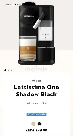 Nespresso Lattissima One Shadow Black Coffee Machine