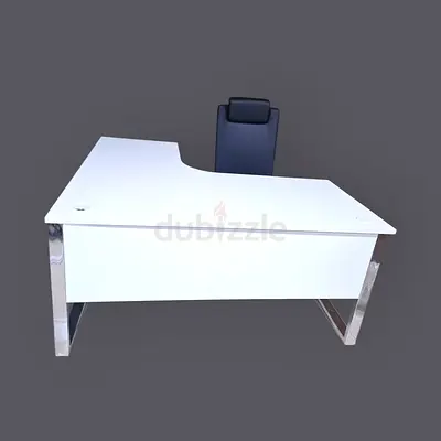 Stylish L-Shaped Office Desk with Chair