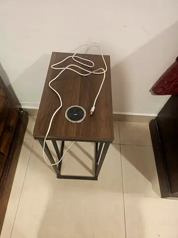 Stylish Side Table with Charging Port
