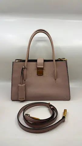 Miu Miu Light Pink Madras Leather Medium Tote