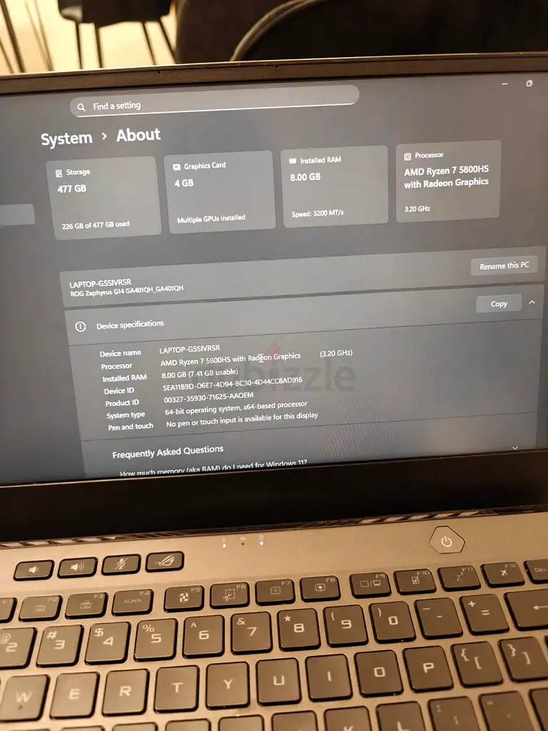 Asus ROG Zephyrus G14 202165561044604674111