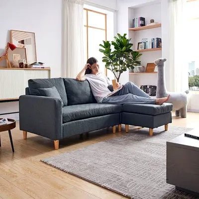 Comfortable Modern Grey Sofa Sectional
