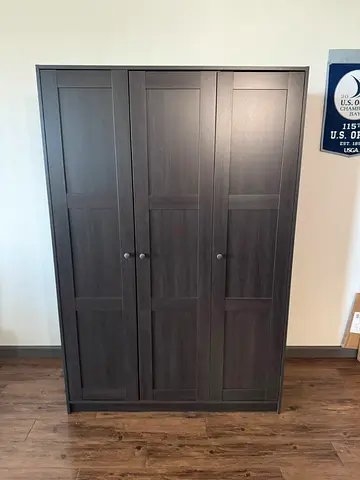 Sturdy and Stylish Three-Door Wardrobe