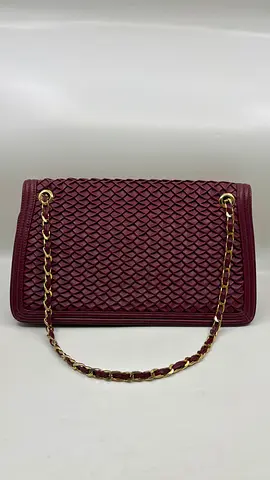 Valentino Orlandi Burgundy Chain Handbag