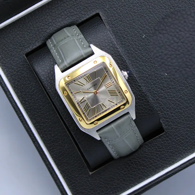 Elegant Cartier dumont Watch with Green Strap | dubizzle Dubai display picture 1