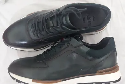 Berluti Mens Fast Track Leather Runner Sneakers