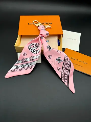 Louis Vuitton Pink Scarf Keychain
