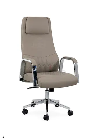 Stylish Ergonomic Office Chair with Chrome Accents
