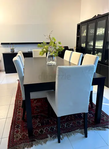 Full Dining Set 8-12 Seats | Custom-Made Sideboard  Buffet + IKEA Extendable Table