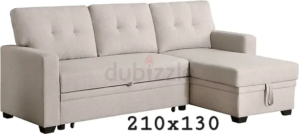 Comfortable L-Shaped Sofa with Storage