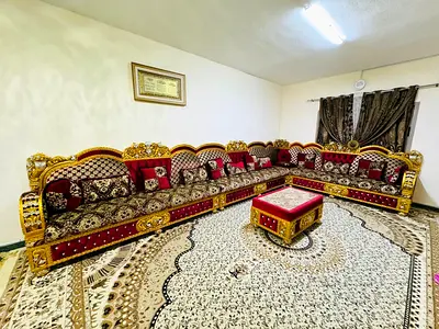 Elegant Majlis Sofa Set with Intricate Design
