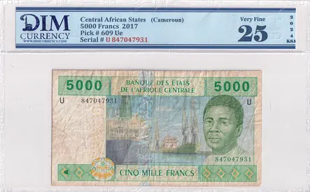 Cameroun Banknote 5000 francs 2017 DIM 70 AED