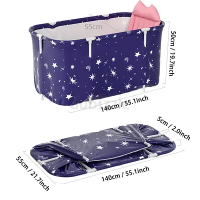 Portable Folding Baby Bathtub with Stars Design