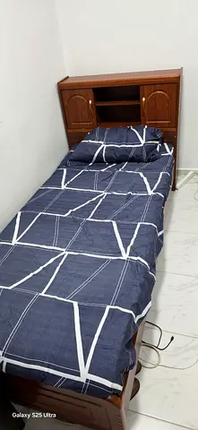 Cozy Single Bed with Stylish Storage Headboard and IKEA spring mattress