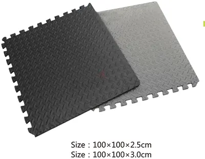 High-Quality Interlocking Floor Mats for Workout or Play 100x100cm 2.5cm thick