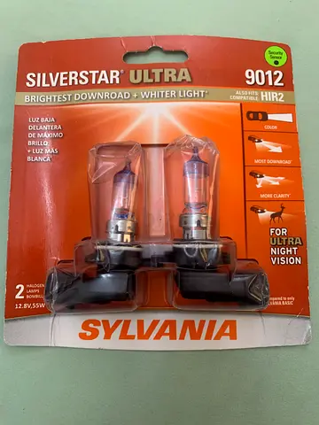 Sylvania Silverstar Ultra Headlight Bulbs - Brightest Downroad White Light