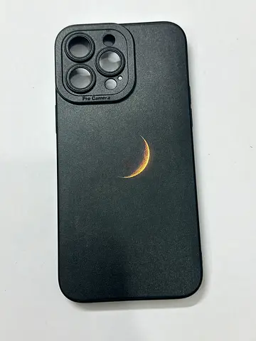 Sleek Black Phone Case with Unique Design