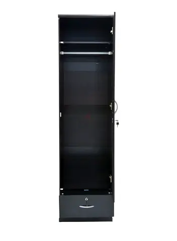 Sleek Wenge Wardrobe with Drawer