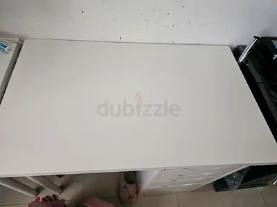 Sturdy White Office Desk (2) with one drawer