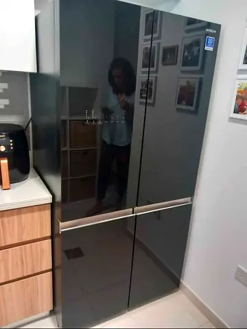 Hitachi latest model 4 doors refrigerator black glass body