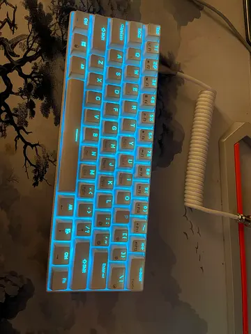 RK61 Gaming Keyboard (White) Bluebacklit