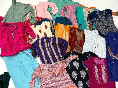 Assorted Colorful Womens tops and Kurtas