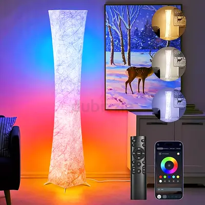 WORLD WIN Floor Lamp, Smart  Led Lamp RGB Color Changing with APP  Remote Control