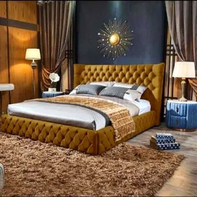 New Elegant King Size Velvet Bed with Storage - Premium Quality