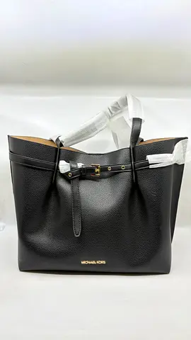 Michael Kors Black Leather Large Emilia Tote Bag