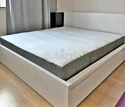 IKEA Malam queen size bed 160/200cm bed with 2 storage drawers underneath  and Ikea mattress