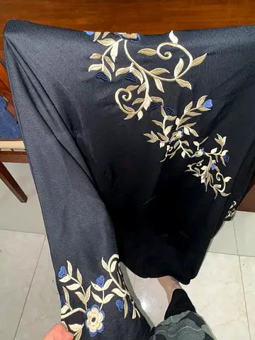 Elegant Embroidered Black Dress