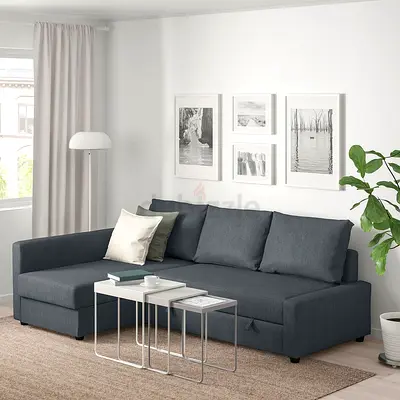 Comfortable L-Shaped Sofa bed in Grey