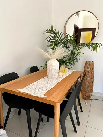 Ikea 100% Wooden Dining Table with 4 chairs