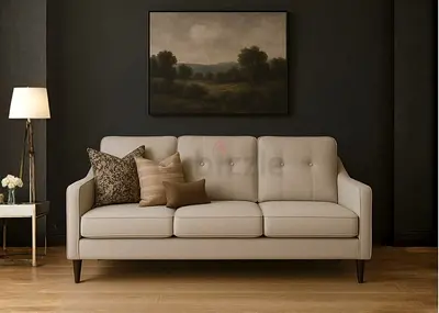 Elegant Modern Sofa with Plush Cushions