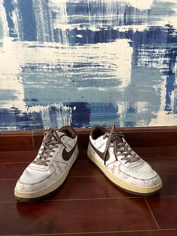LV x Nike Air Force 1 inspired sneakers / replica / fashion shoes”