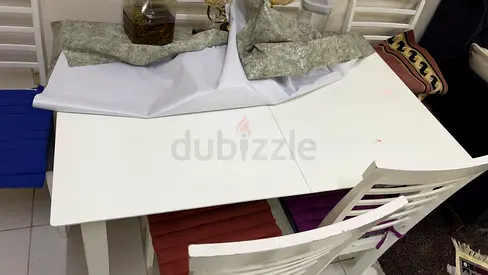 Modern White Dining Table with Chairs