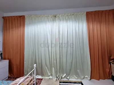 Double colour 2pieces curtain