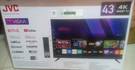تلفزيون جي في سي 4k سمارت 43 بوصة جديد تماما ضمان سنة