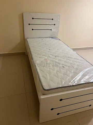 Modern Bed with Mattress for Sale