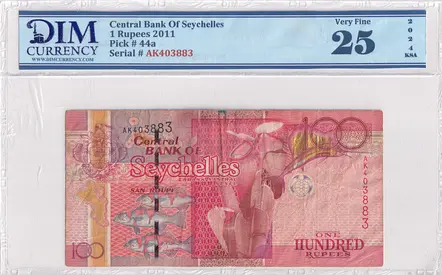 Seychelles Banknote 1 Rupees 2011 DIM 60 AED