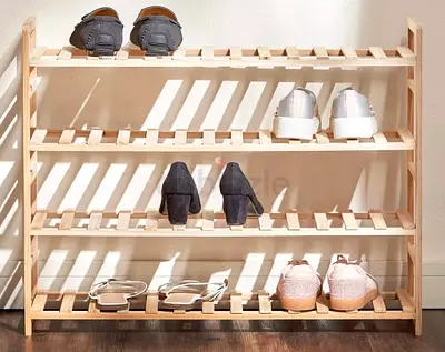 Stylish Wooden Shoe Rack - Elegant Storage Solution