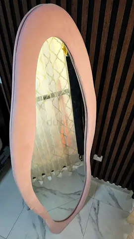 Stylish Pink Oval Mirror