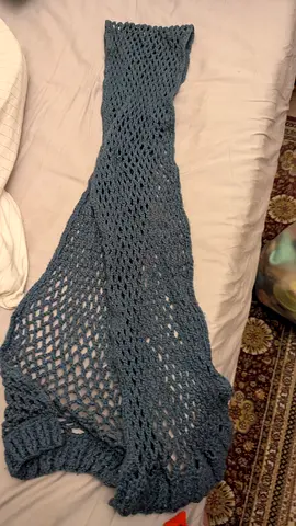 Beautiful Blue Knitted Wrap